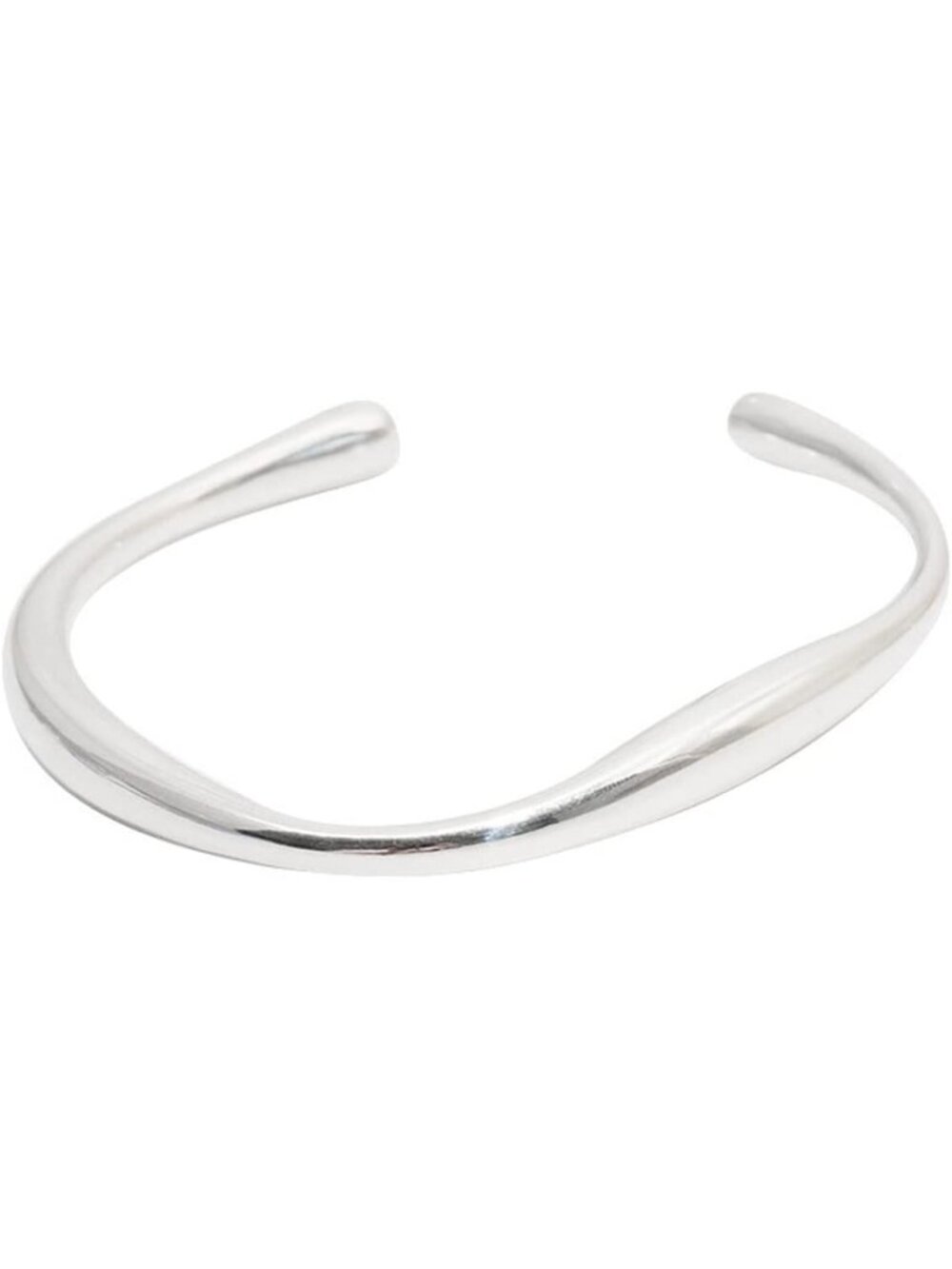 925 Sterling Silver Adjustable Teardrop Cuff Bangle Bracelet for Women